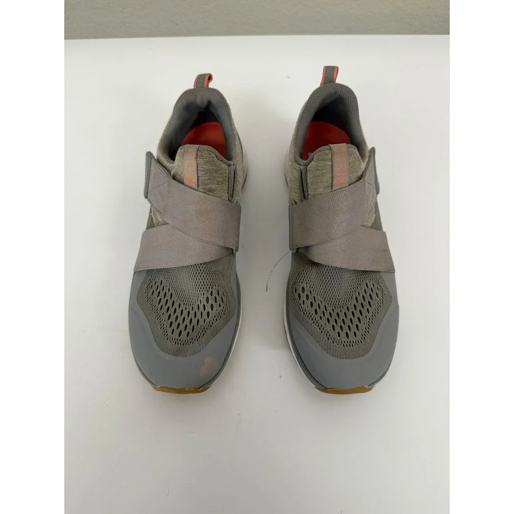 TIEM Slipstream Indoor Cycling Shoes Grey Coral Women US 8 SPD Cleats Included